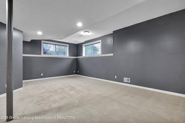 3650 Observatory Ln, Holt, MI 48842 - below grade area with carpet, recessed lighting, and baseboards