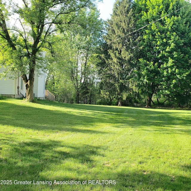 view of grassy yard