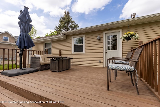 316 Union St, Grand Ledge, MI 48837 - view of wooden terrace