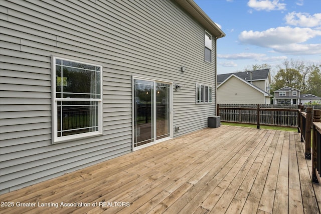 703 Josie Ln, Laingsburg, MI 48848 - deck with fence and central AC unit