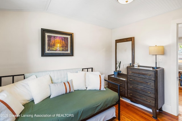 1038 Morgan St, Lansing, MI 48912 - bedroom with wood finished floors and lofted ceiling