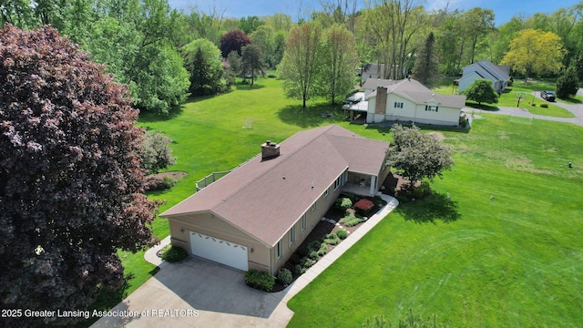 10079 Woodland Acres Dr, Grand Ledge, MI 48837 - aerial view of property and surrounding area