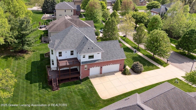 aerial perspective of suburban area