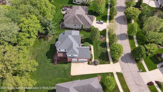 aerial view of residential area