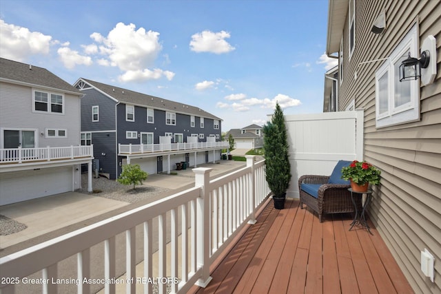 3842 Fossum Ln, Okemos, MI 48864 - wooden terrace featuring a residential view