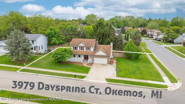 3979 Dayspring Ct, Okemos, MI 48864 - aerial perspective of suburban area