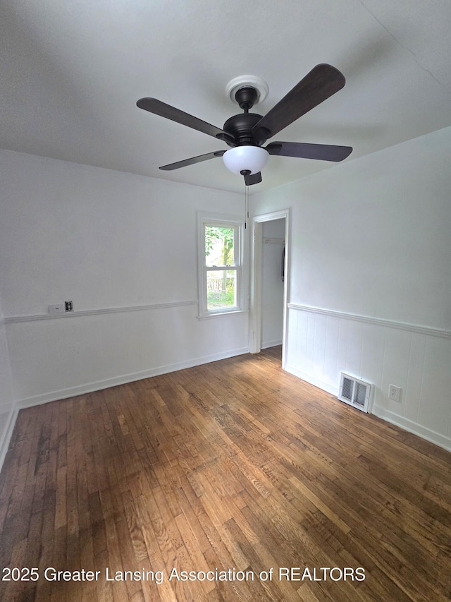 1427 Sheldon St, Lansing, MI 48906 - spare room featuring hardwood / wood-style flooring and ceiling fan