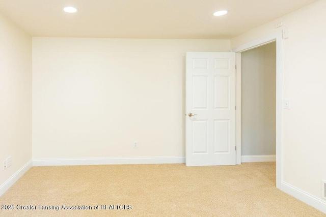 4655 Dimond Way, Dimondale, MI 48821 - empty room with light carpet, recessed lighting, and baseboards