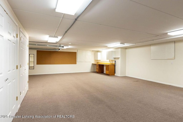 4655 Dimond Way, Dimondale, MI 48821 - finished below grade area with carpet floors and baseboards