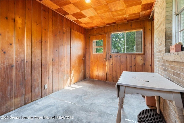 224 S Grace St, Lansing, MI 48917 - misc room featuring wooden walls and wood ceiling