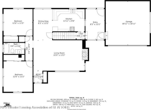 224 S Grace St, Lansing, MI 48917 - home floor plan