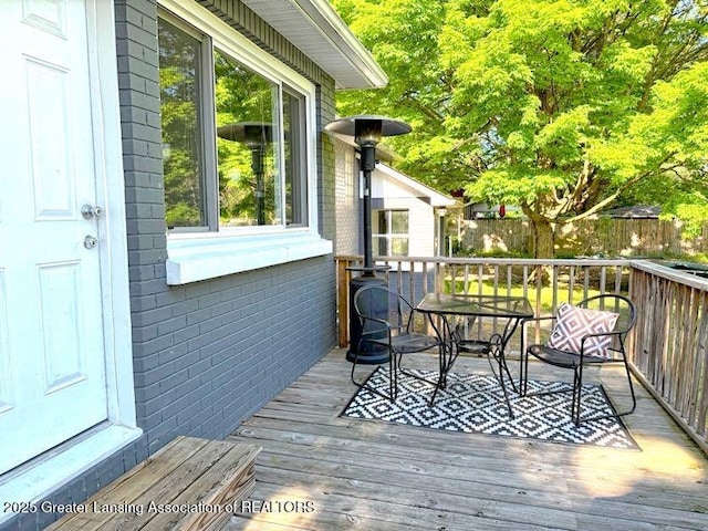 2215 Haslett Rd, East Lansing, MI 48823 - view of wooden deck