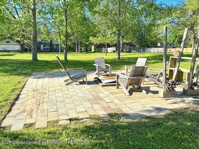 2215 Haslett Rd, East Lansing, MI 48823 - view of patio featuring view of scattered trees