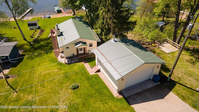 6391 Lakeshore Dr, Lakeview, MI 48850 - aerial view of property and surrounding area featuring a nearby body of water