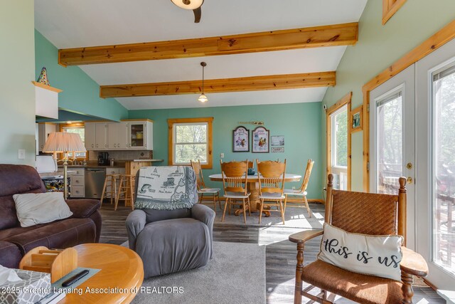 6391 Lakeshore Dr, Lakeview, MI 48850 - living room with dark wood-style flooring