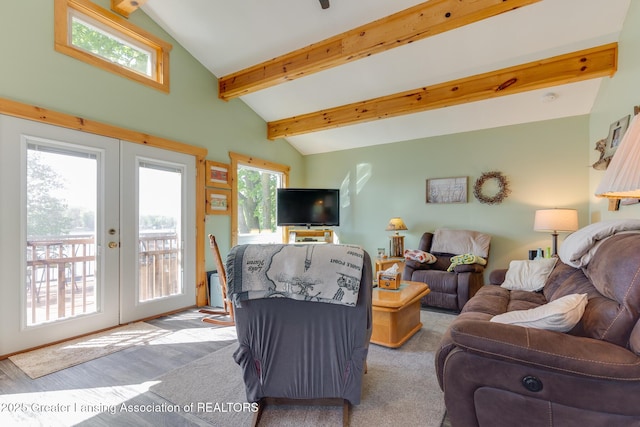 6391 Lakeshore Dr, Lakeview, MI 48850 - living area with french doors and plenty of natural light
