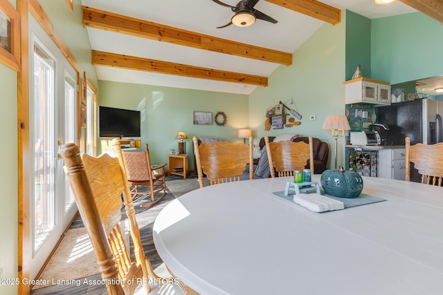 6391 Lakeshore Dr, Lakeview, MI 48850 - dining room featuring a ceiling fan