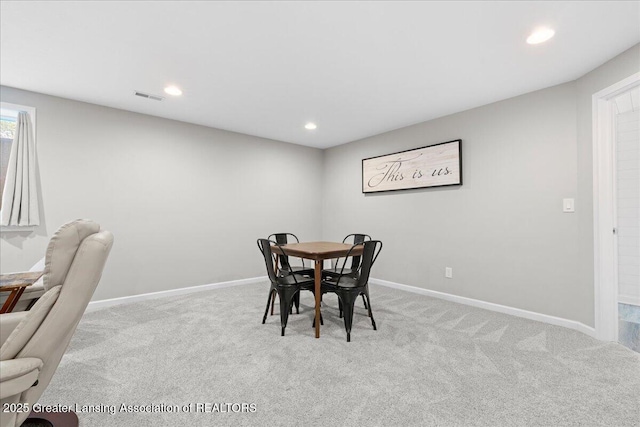 4150 Stillbrook Ln, Dewitt, MI 48820 - carpeted dining space with baseboards and recessed lighting
