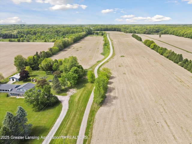 1435 Epley Rd, Williamston, MI 48895 - overview of rural landscape featuring a forest
