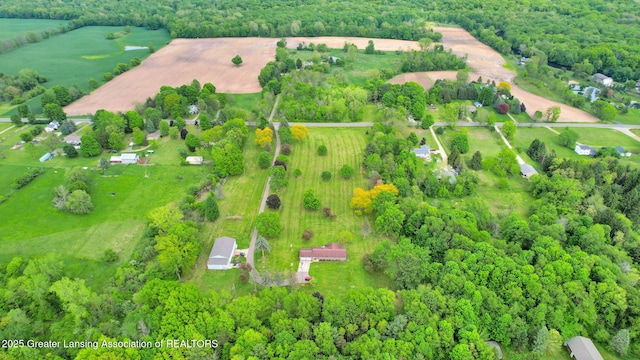 847 N Waverly Rd, Dimondale, MI 48821 - overview of rural landscape featuring a forest