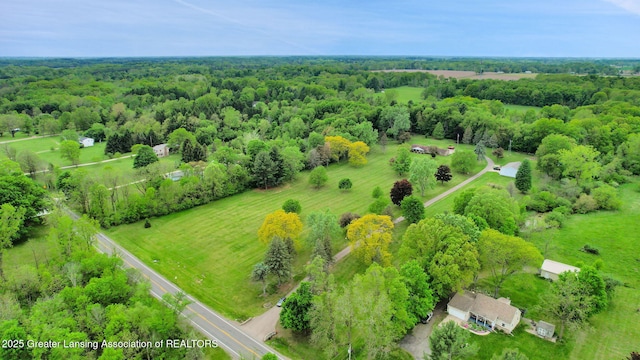 847 N Waverly Rd, Dimondale, MI 48821 - aerial view of sparsely populated area featuring a forest