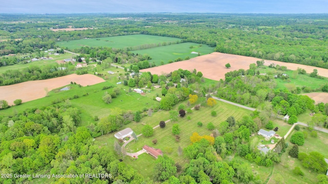 847 N Waverly Rd, Dimondale, MI 48821 - aerial view of sparsely populated area featuring a heavily wooded area