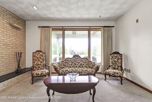 847 N Waverly Rd, Dimondale, MI 48821 - living room featuring light colored carpet and baseboards