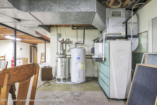 847 N Waverly Rd, Dimondale, MI 48821 - utility room featuring water heater