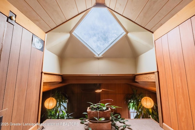 3129 Birch Row Dr, East Lansing, MI 48823 - detailed view of wood walls and a skylight