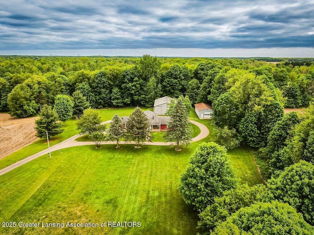 2278 Narrow Lake Rd, Charlotte, MI 48813 - view from above of property with a heavily wooded area