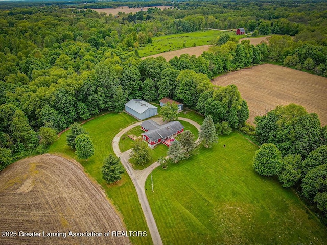 2278 Narrow Lake Rd, Charlotte, MI 48813 - aerial view of sparsely populated area featuring a forest