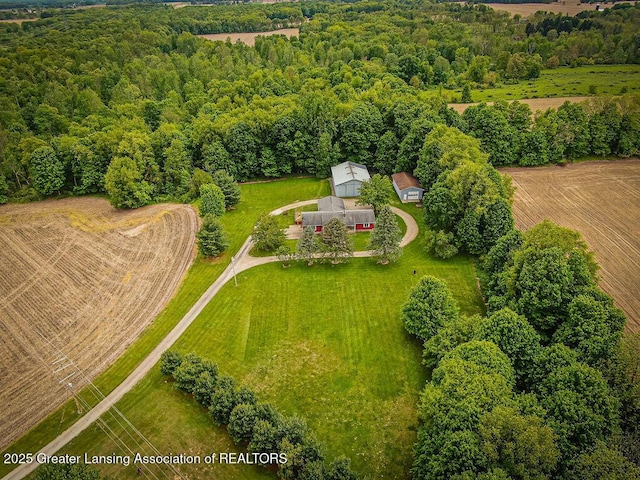2278 Narrow Lake Rd, Charlotte, MI 48813 - overview of rural landscape featuring a forest