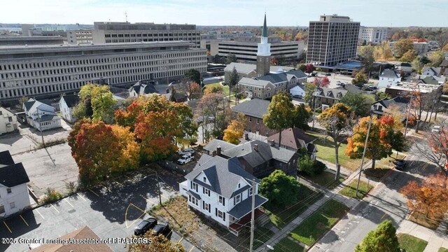 411 W Ionia St, Lansing, MI 48933 - drone / aerial view
