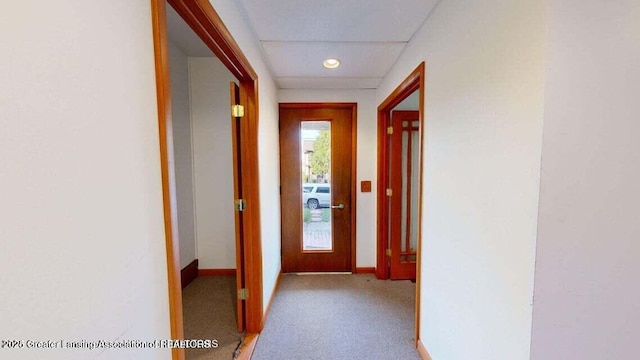 411 W Ionia St, Lansing, MI 48933 - hallway with baseboards and carpet