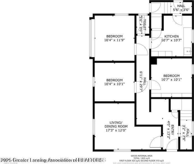 411 W Ionia St, Lansing, MI 48933 - home floor plan