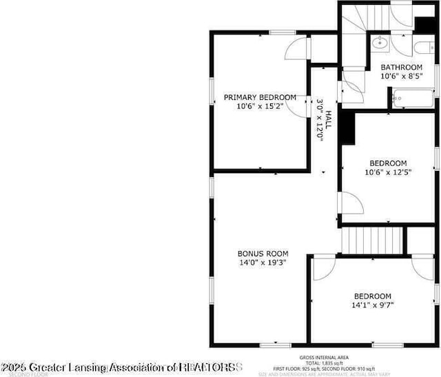 411 W Ionia St, Lansing, MI 48933 - home floor plan