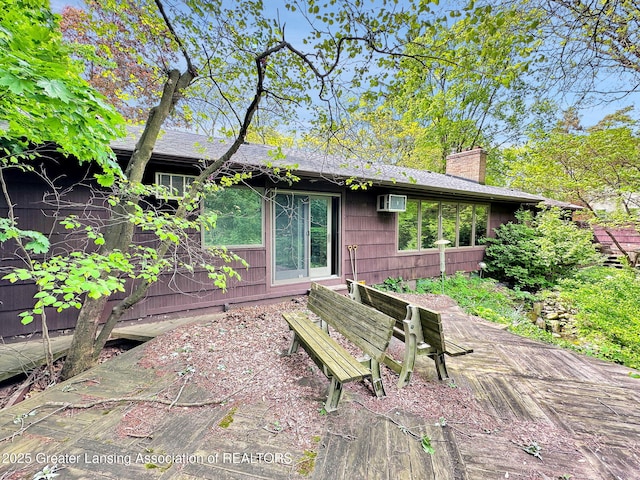 1450 N Hagadorn Rd, East Lansing, MI 48823 - back of property featuring a chimney