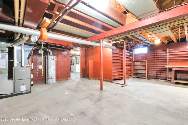 1450 N Hagadorn Rd, East Lansing, MI 48823 - below grade area featuring gas water heater and heating unit