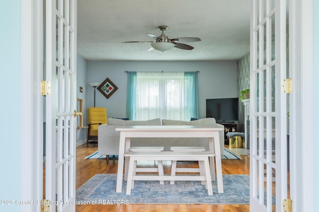 1311 Moores River Dr, Lansing, MI 48910 - dining space featuring ceiling fan