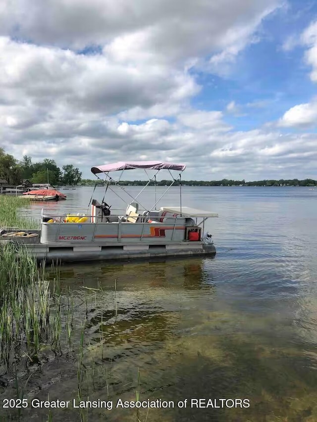 5880 Shaw St, Haslett, MI 48840 - dock area featuring a water view