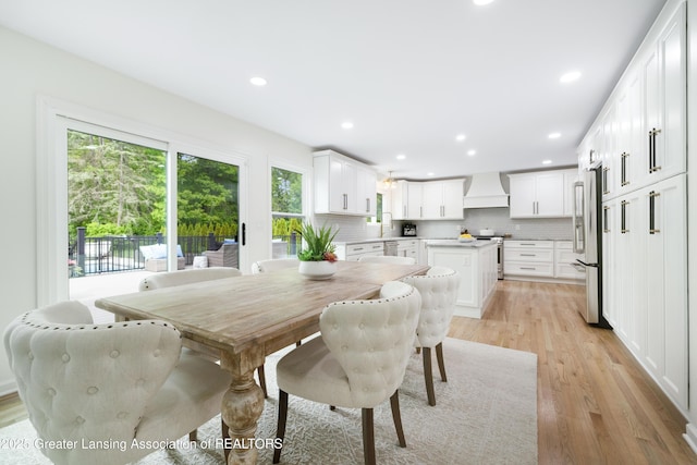 1232 Chemung Forest Dr, Howell, MI 48843 - dining space with healthy amount of natural light, light wood-style floors, and recessed lighting