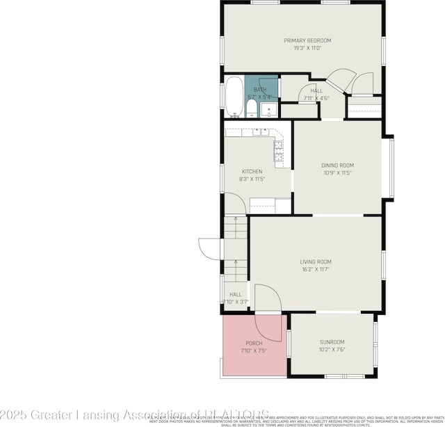 2104 Clifton Ave, Lansing, MI 48910 - property floor plan