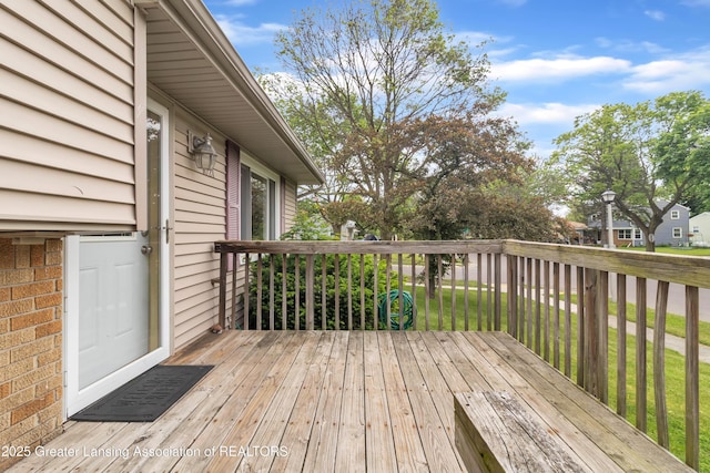 1021 Kendon Dr, Lansing, MI 48910 - view of wooden terrace
