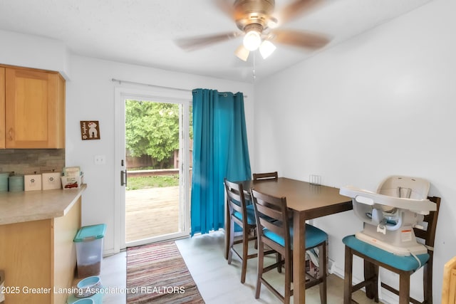 1021 Kendon Dr, Lansing, MI 48910 - dining space with ceiling fan