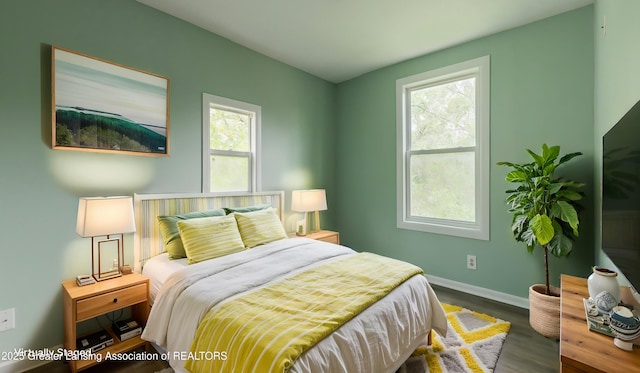 621 Ridgewood Ave, Lansing, MI 48910 - bedroom featuring multiple windows, wood finished floors, and baseboards