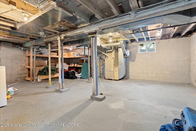 329 Smith Ave, Lansing, MI 48910 - below grade area with heating unit and washer / dryer