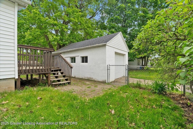 329 Smith Ave, Lansing, MI 48910 - view of outdoor structure with a gate and stairs