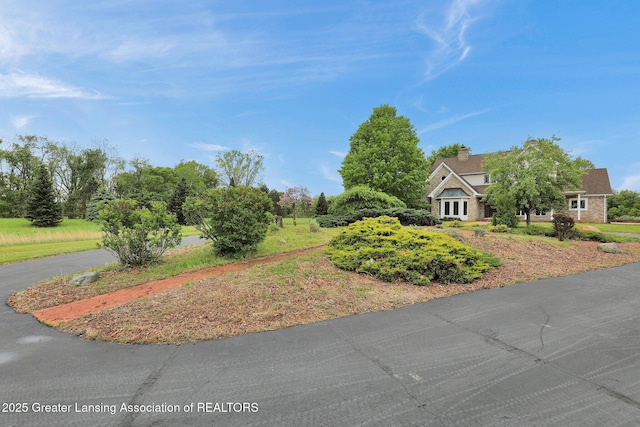 4250 S Williams Rd, Stockbridge, MI 49285 - obstructed view of property featuring a chimney