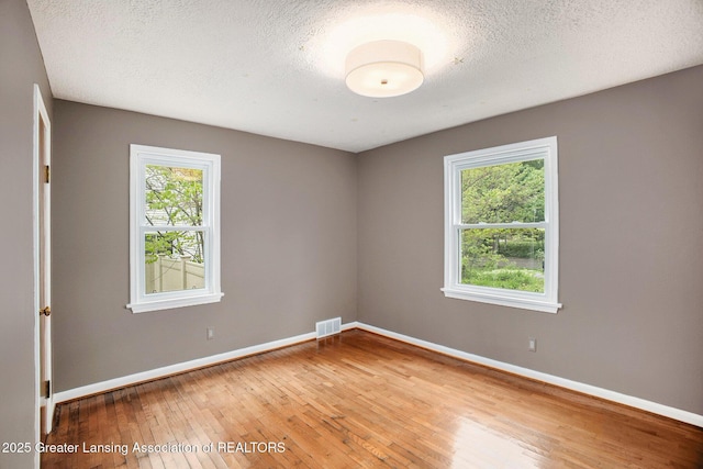 710 Gainsborough Dr, East Lansing, MI 48823 - empty room with plenty of natural light, light wood-style flooring, baseboards, and a textured ceiling