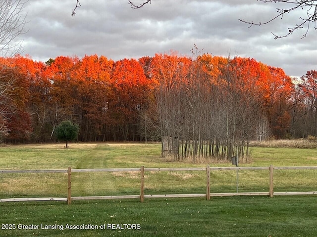 4740 Round Lake Rd, Laingsburg, MI 48848 - view of yard featuring a wooded view